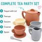 BrushinBella Silicone Tea Party Set - 12-Piece Toddler Toy Tea Set