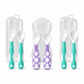 3-pack of baby spoon and fork sets with travel cases, two mint and one purple