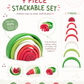 BrushinBella Silicone Stackable Toys (Watermelon/Apple)