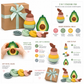 BrushinBella Silicone Stackable Toys (Avocado/Pear)