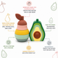BrushinBella Silicone Stackable Toys (Avocado/Pear)