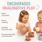 BrushinBella Silicone Tea Party Set - 12-Piece Toddler Toy Tea Set