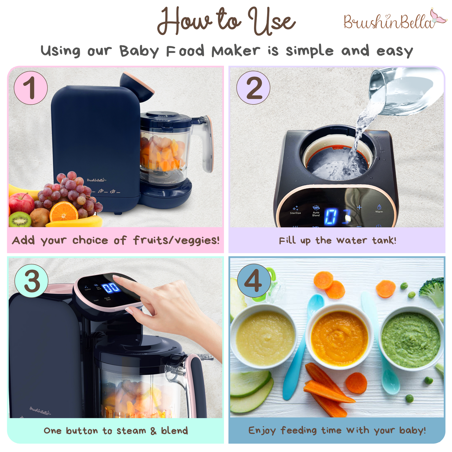 BrushinBella Baby Food Maker