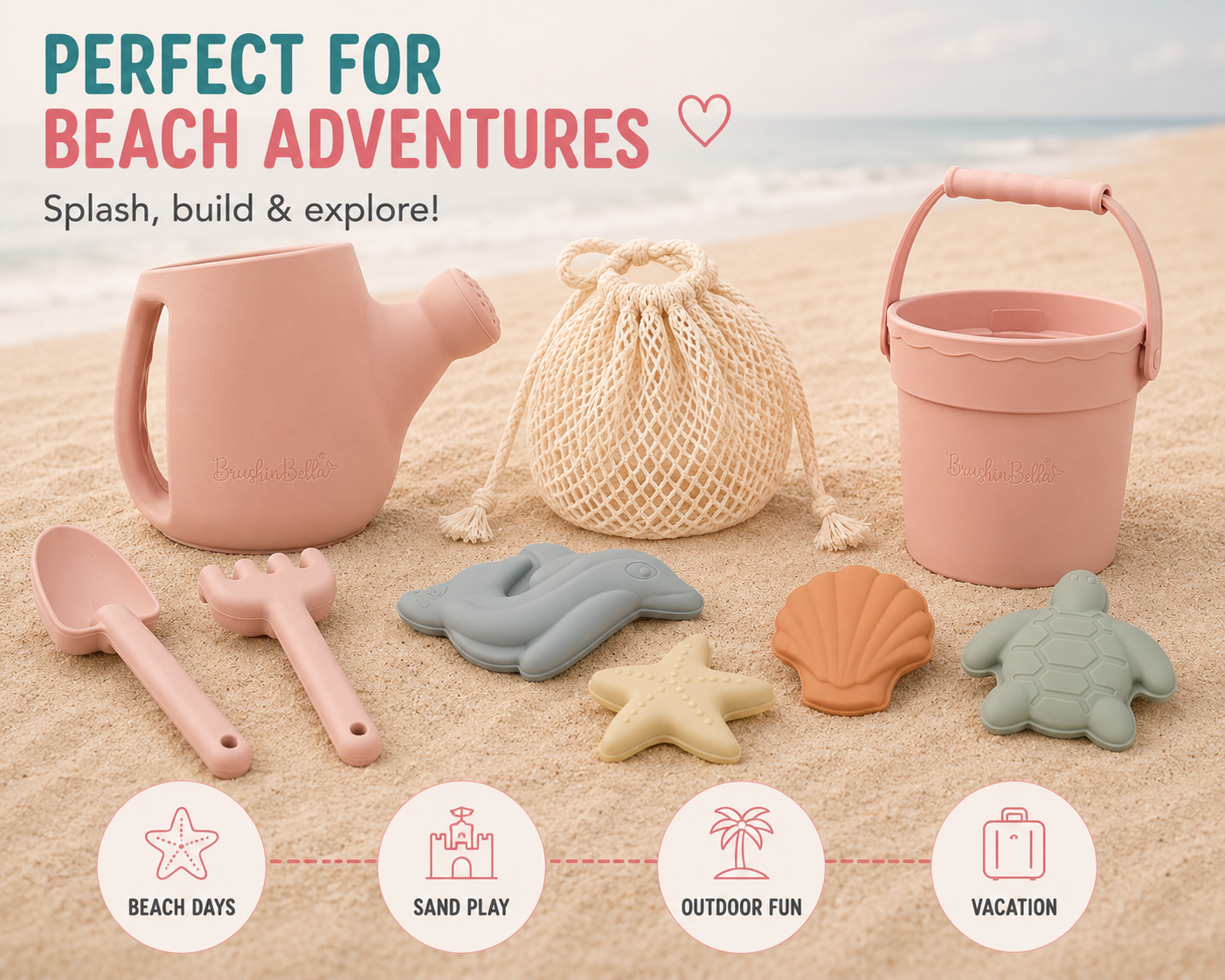 BrushinBella Silicone Beach Set